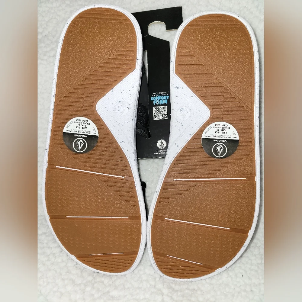 Volcom V.Co Draft Sport Sandals Black Water Friendly Comfort Foam Size 10 NWT